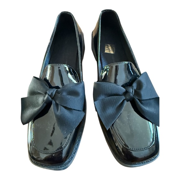 Black patent loafers with bow size 8 NEW - Picture 10 of 10